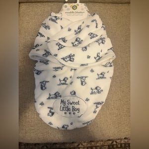 Little me swaddle blanket 0-3 months soft dog print swaddle for baby
